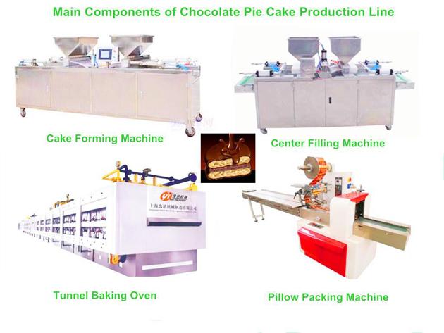 خط تولید کیک شکلات پای کیک